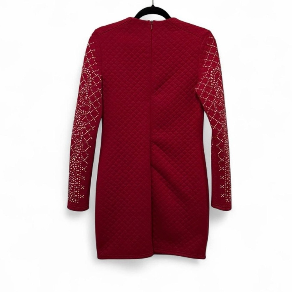 Windsor Red Long Sleeve Studded Dress - Picture 5 of 7